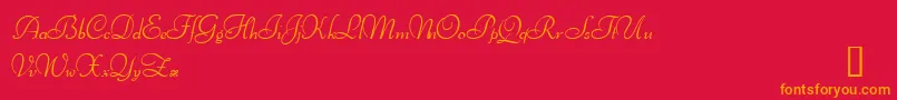 IthurielDemo Font – Orange Fonts on Red Background