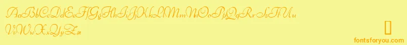IthurielDemo Font – Orange Fonts on Yellow Background