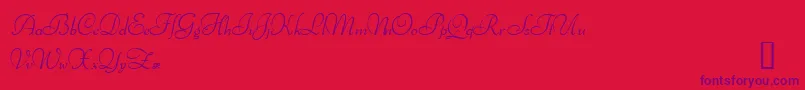 IthurielDemo Font – Purple Fonts on Red Background