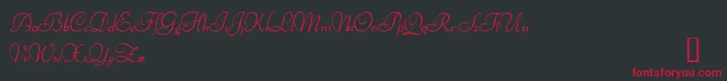 IthurielDemo-Schriftart – Rote Schriften auf schwarzem Hintergrund
