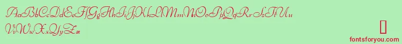 IthurielDemo Font – Red Fonts on Green Background