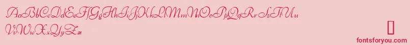 IthurielDemo Font – Red Fonts on Pink Background