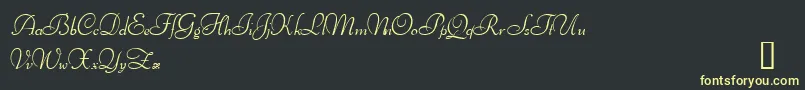IthurielDemo-Schriftart – Gelbe Schriften auf schwarzem Hintergrund