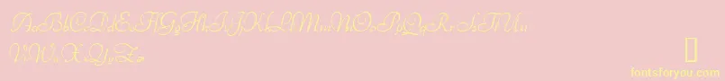 IthurielDemo Font – Yellow Fonts on Pink Background