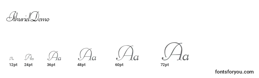 IthurielDemo Font Sizes