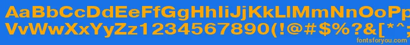 PragmaticacttBold120 Font – Orange Fonts on Blue Background