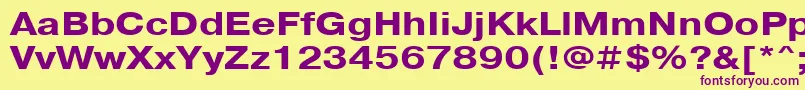 PragmaticacttBold120 Font – Purple Fonts on Yellow Background