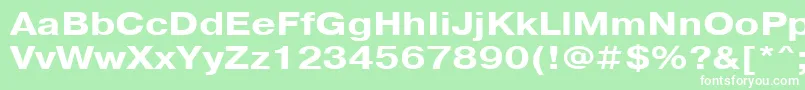 PragmaticacttBold120 Font – White Fonts on Green Background