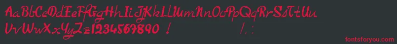 TooGoodToBeTrue Font – Red Fonts on Black Background