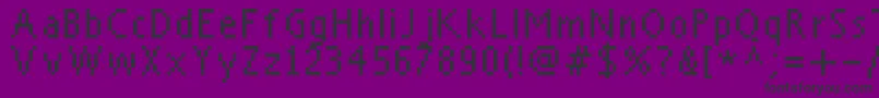 フォントEveryday – 紫の背景に黒い文字