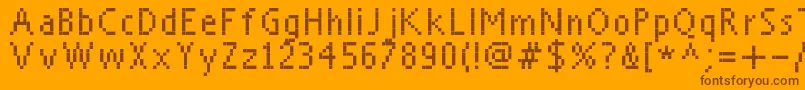 Everyday-fontti – ruskeat fontit oranssilla taustalla