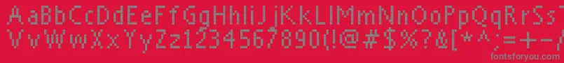 Everyday Font – Gray Fonts on Red Background
