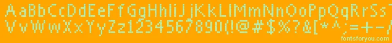 Everyday Font – Green Fonts on Orange Background