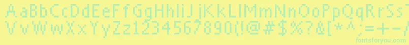 Everyday-Schriftart – Grüne Schriften auf gelbem Hintergrund