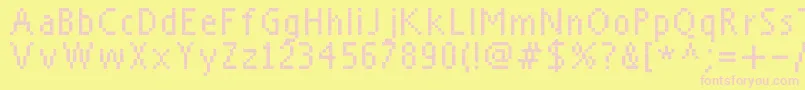 Everyday Font – Pink Fonts on Yellow Background