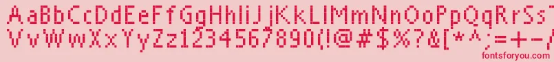 Everyday Font – Red Fonts on Pink Background