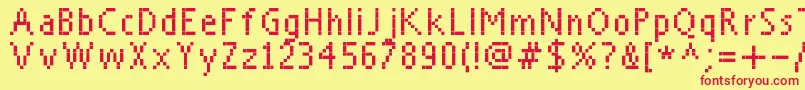 Everyday Font – Red Fonts on Yellow Background