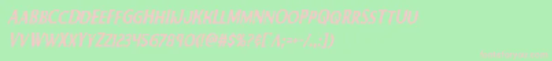 Bodyswiperscondital Font – Pink Fonts on Green Background