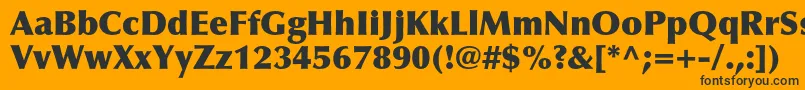 OptimaltstdExtrablack Font – Black Fonts on Orange Background