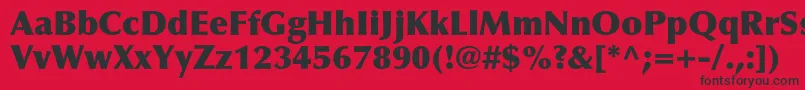 OptimaltstdExtrablack Font – Black Fonts on Red Background