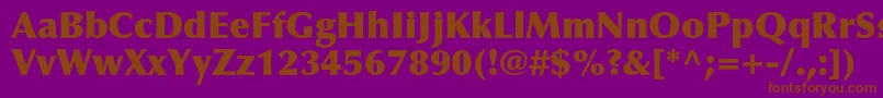 Шрифт OptimaltstdExtrablack – коричневые шрифты на фиолетовом фоне