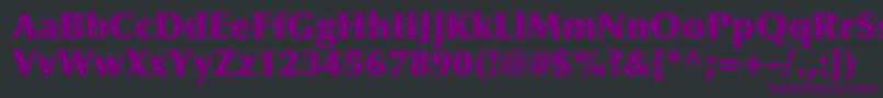 OptimaltstdExtrablack Font – Purple Fonts on Black Background