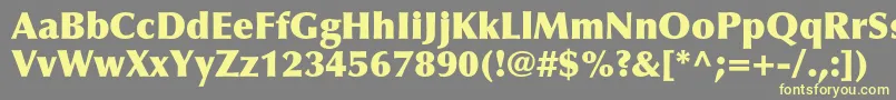 OptimaltstdExtrablack Font – Yellow Fonts on Gray Background