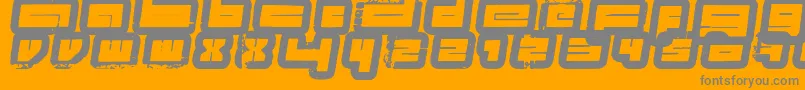 ProjectsFenotype-Schriftart – Graue Schriften auf orangefarbenem Hintergrund