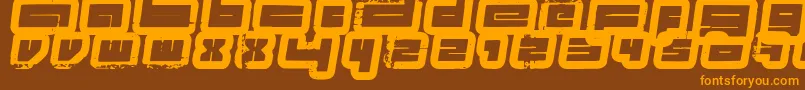 ProjectsFenotype Font – Orange Fonts on Brown Background