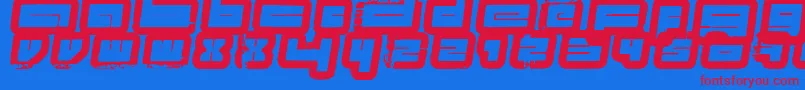 Шрифт ProjectsFenotype – красные шрифты на синем фоне