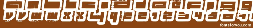 Шрифт ProjectsFenotype – белые шрифты на коричневом фоне