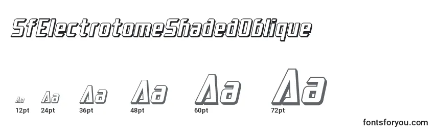 SfElectrotomeShadedOblique Font Sizes
