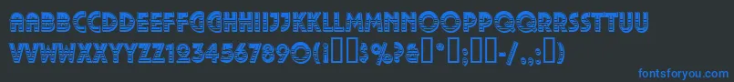 PizzicatoDecorativeRegular Font – Blue Fonts on Black Background