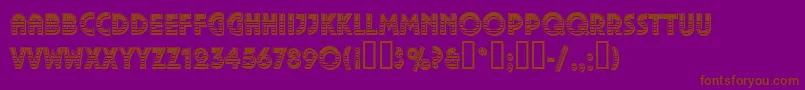Шрифт PizzicatoDecorativeRegular – коричневые шрифты на фиолетовом фоне