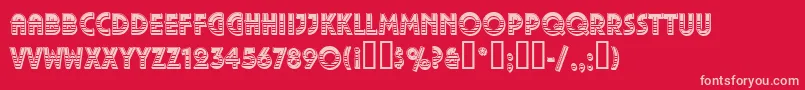 PizzicatoDecorativeRegular Font – Pink Fonts on Red Background