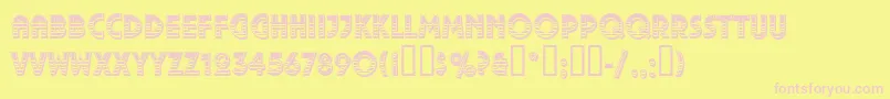 PizzicatoDecorativeRegular Font – Pink Fonts on Yellow Background