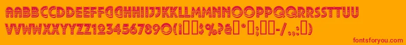 PizzicatoDecorativeRegular Font – Red Fonts on Orange Background