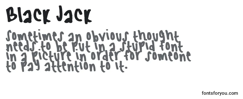 Review of the Black Jack Font
