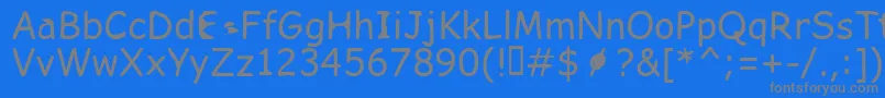 フォントFkrSlurrlifeMedium – 青い背景に灰色の文字