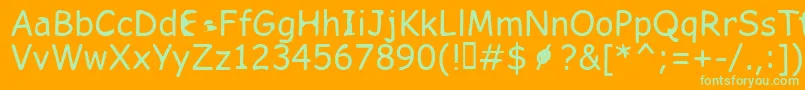 FkrSlurrlifeMedium Font – Green Fonts on Orange Background