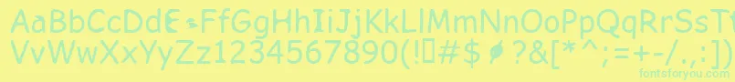 FkrSlurrlifeMedium Font – Green Fonts on Yellow Background