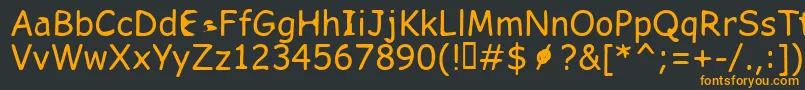 FkrSlurrlifeMedium Font – Orange Fonts on Black Background