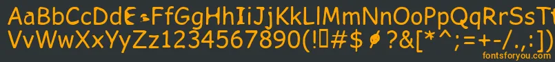 フォントFkrSlurrlifeMedium – 黒い背景にオレンジの文字