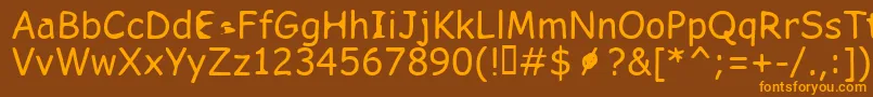 FkrSlurrlifeMedium Font – Orange Fonts on Brown Background