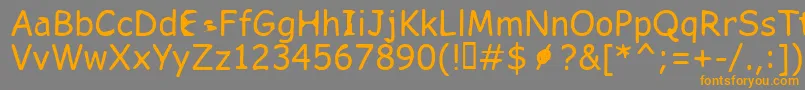 FkrSlurrlifeMedium Font – Orange Fonts on Gray Background