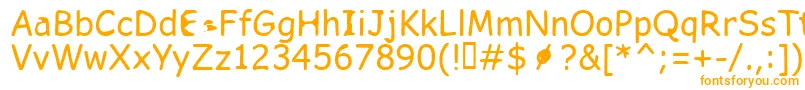 FkrSlurrlifeMedium Font – Orange Fonts on White Background