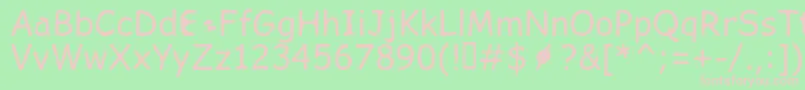 FkrSlurrlifeMedium Font – Pink Fonts on Green Background