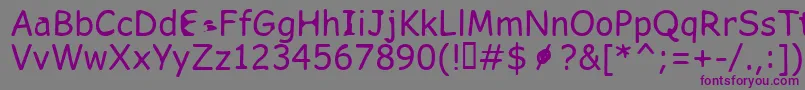 FkrSlurrlifeMedium Font – Purple Fonts on Gray Background