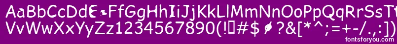 FkrSlurrlifeMedium Font – White Fonts on Purple Background