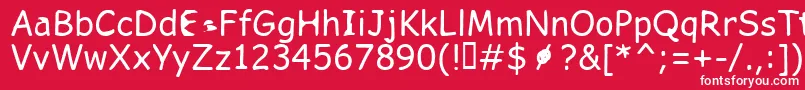 フォントFkrSlurrlifeMedium – 赤い背景に白い文字